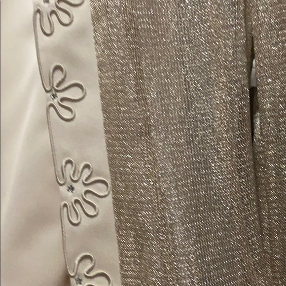 Cream 2 piece mother if bride jacket long dress - Picture 3 of 3